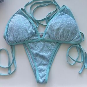 Sparkling Aqua Sequin Bikini